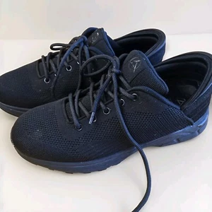 Zeba Men's Size 12 W Jet Black Hands-Free Lace-Up Everyday Sneakers Tennis Shoes - Picture 1 of 6