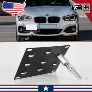 Bumper Tow Hook License Plate Mount Bracket Holder For BMW 13 X5 X6 E82 E90 328i - Picture 1 of 7