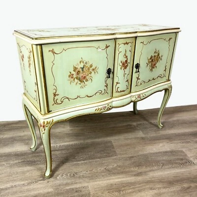 Credenza servante veneziana mobile stile antico servantino laccato e dipinto     - Immagine 1 di 4