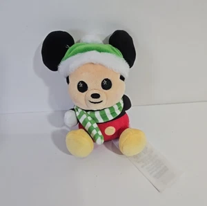 Disney Store Wishables Mickey Mouse Christmas Plush Stuffed Toy 5" - Picture 1 of 6