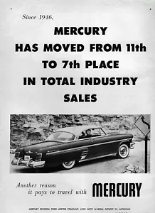 Mercury Monterey 1954 cupé techo rígido anuncio impreso original - Imagen 1 de 1