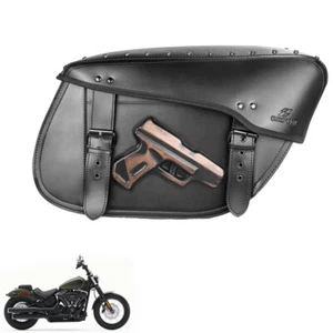 Fits For Harley softail VROD Expandable Saddle bag Tool Side bag Storage Luggage - Picture 1 of 15