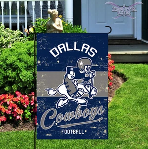 Vintage Dallas Cowboys garden flag 12" x 18" Double sided Officially Licensed - Picture 1 of 2