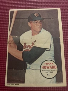 1967 TOPPS BASEBALL PIN UP POSTER FRANK HOWARD # 7 WASHINGTON SENATORS - Bild 1 von 8