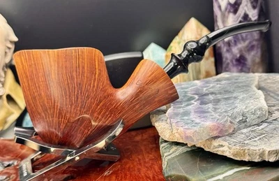 •Restaurado• Raro EDWARD’S Hecho a Mano Lg FREEHAND Grano Cuerda Antigua Pipa de Brezo Argelino Foto 1 de 4