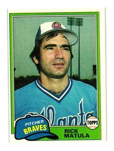 1981 Topps #611 Rick Matula Atlanta Braves - Picture 1 of 2