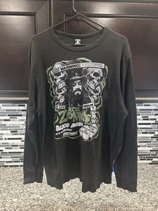 Camisa Gofre Rob Zombie Blood Mania Calavera Negra Manga Larga Talla 3XL Cazador De Colección - Imagen 1 de 5