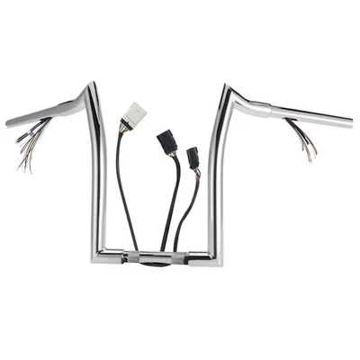 Prewired Handlebar for Harley Road Glide Ultra 2008-2013 12'' Meathook Chrome - Изображение 1 из 4