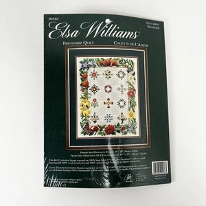 New Elsa Williams Embroidery Kit "Friendship Quilt” Floral Butterfly 00466 - Picture 1 of 8
