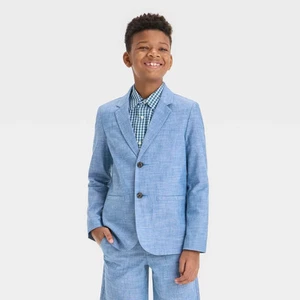 Boys' Chambray Suit Jacket - Cat & Jack - Picture 1 of 19