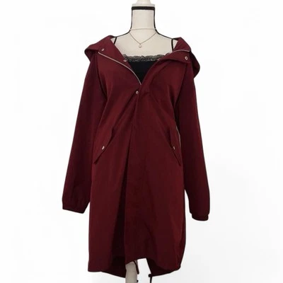 Ank Rouge 2 Way Hooded Teddy Bear Graphic Zipper Button Long Sleeve Jacket Japan - Image 1 of 4