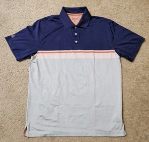 Brooks Brothers Performance Series Poloshirt - Herren Gr. L - blau orange gestreift - Bild 1 von 7