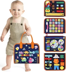 Supplim Busy Board Montessori Toy for Toddlers 1 2 3 4 5 Years Old Blueorange - Picture 1 of 6