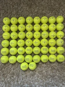 50 Mint Yellow Maxfli Softflis Straightfli Golf Balls - Picture 1 of 5