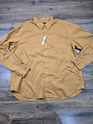 NUEVO CON ETIQUETAS J. Camisa Oxford Crew Always Oarsman Para Hombres De Colección Y2K Abotonada Talla XXL Dorada Foto 1 de 4