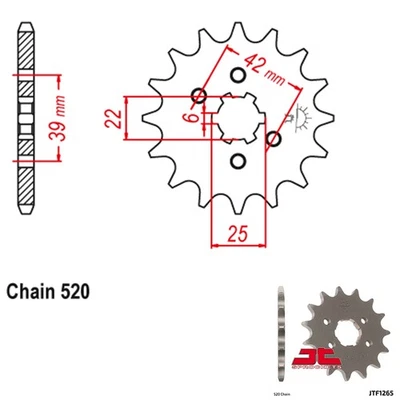 Piñones JT 1980 Honda XL250S JTF1265.13T Foto 1 de 2