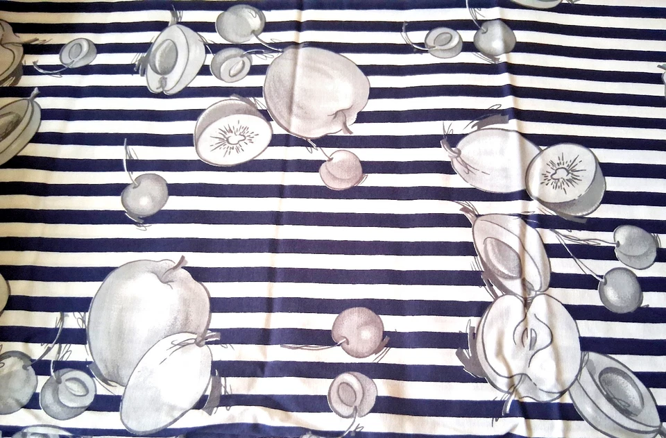 ANCIEN TISSU VINTAGE FRENCH  BON ETAT COUPON DE TISSUS - Photo 1/1