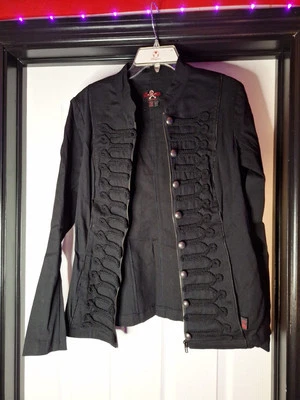 ROYAL BONES x VINTAGE Y2K Epilute jacket in black full zip gothic punk L - Image 1 of 4