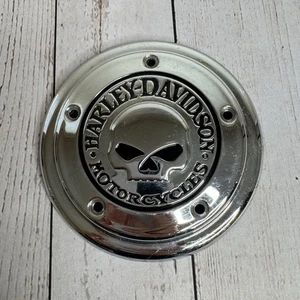 Cubierta de filtro de aire Harley Davidson OEM Willie G Skull cromada plateada - Imagen 1 de 5