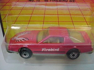 1982 MATCHBOX SUPERFAST #12 RED 82 PONTIAC FIREBIRD S/E NEW ON CARD - Picture 1 of 3