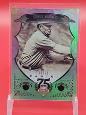 2014 Panini Hall of Fame Green Shield 03/75 Honus Wagner #4 HOF Shield
