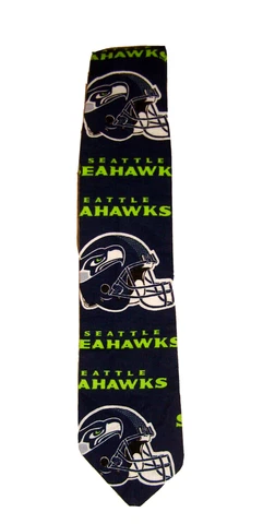 Seattle Seahawks Men's Woven Helmets Neck Tie Cover
