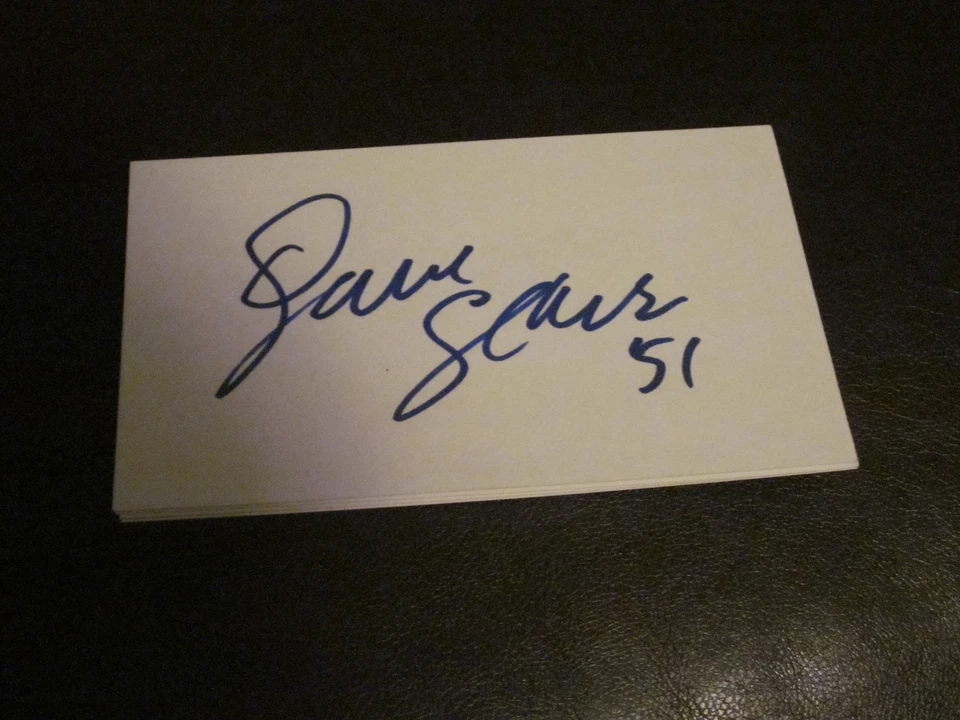 TARJETA ÍNDICE 3X5 AUTOGRAFIADA POR DAVE GAGNER Foto 1 de 1