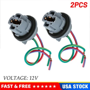 Universal Pigtail Wire Female Socket 7440 Two Harness Front Turn Signal Lamp USA - Picture 1 of 8