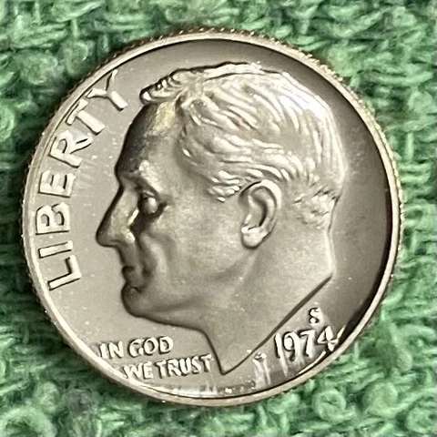 1974-S  **PROOF**  ROOSEVELT DIME - NICE COIN - L@@K AT PICTURES!!!!! Cover