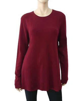 DEREK LAM sz L бордовый кашемир свободного кроя драпированный назад свитер верхний совершенно новый - Изображение 1 из 4