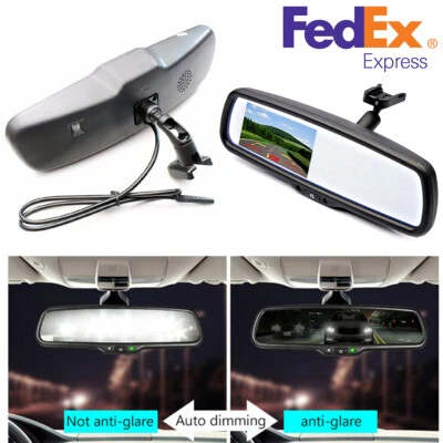 4.3" 800*480 TFT LCD Auto Dimming Rear View Mirror Monitor w/ Bracket USA Ship Foto 1 de 4
