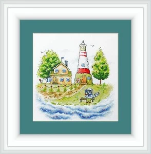 Lighthouse keeper RZ-34 NeoCraft Counted Cross-Stitch Kit - Picture 1 of 8