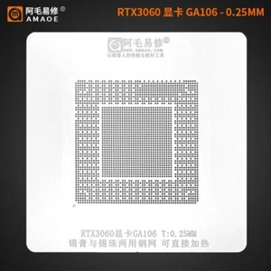 Amaoe Nvidia RTX3060 RX580 BGA Reballing Stencil Voor GPU Plantilla de chip gráfico - Imagen 1 de 4