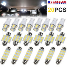 20pcs LED Interior Lights Bulbs Kit Car Trunk Dome License Plate Lamps 6500K