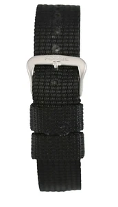 Bracelet de montre Fossil nylon noir remplacement durable bracelet une pièce 18 mm - Photo 1 sur 2