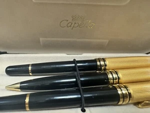 Juego de bolígrafos y bolígrafos vintage Capella en estuche - Imagen 1 de 14