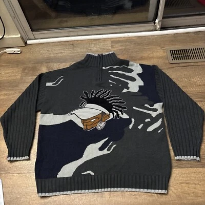 Aviso The Reckless 1/4 Cremallera 3D Tejido Suéter Patinador Y2K JNCO ESTILO GRUNGE 3XL XXL Foto 1 de 4