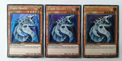 Cyber Drache 3x Secret Rare Maschine Yugioh GX Deutsch - Bild 1 von 2