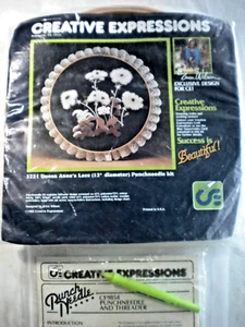 VTG 3221 Creative Expressions 12" Punch Needle Kit Queen Anne's Lace with Needle - Picture 1 of 4