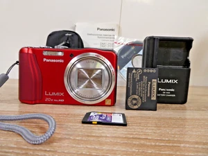 Panasonic LUMIX DMC-ZS20 RED Full HD Camera Battery, Charger, SD Card - TESTED - Picture 1 of 13