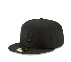 New Era Blackout Basic 59FIFTY Chicago Cubs Fitted Hat, 7 5/8 NWT! - Picture 1 of 1