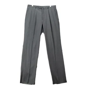 Giorgio Cerruti Dress Pants Men's Size 40 x 46 Super 150 Gray Unfinished Hem NWT - Picture 1 of 9