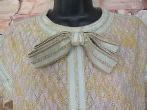 Missoni orangefarbenes Etikettenkleid mit Schleife (US 6-8 ?) IT 42 Made in Italy Gold - Bild 1 von 12