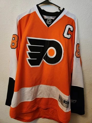 Reebok NHL Home Jersey Philadelphia Flyers Mike Richards Orange sz M Cover
