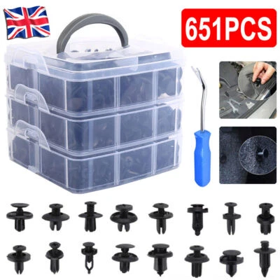 651xCar Fastener Clips Automotive Plastic Push Type Pin Door Panel Trim Retainer - Image 1 of 4