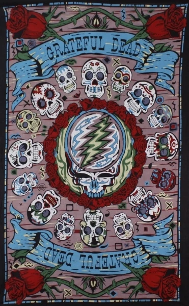 3D GRATEFUL DEAD-MEXICALI Azul Calaveras -30 X 45 o 60 X 90 TAPIZ - CON GAFAS Foto 1 de 1