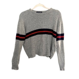green and blue striped sweater brandy melville