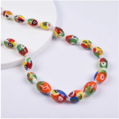 Collar de cristal de Murano Millefiori con cerradura magnética regalo collar de cuentas en caja Foto 1 de 4