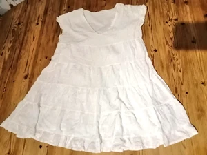Urban Outfitters Kleid Cocktail Stufenkleid Gr. M 40- 42 weiss Tupfen - Bild 1 von 6