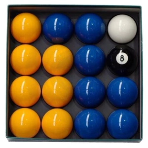 Blau & Gelb Standard 2"" Poolbälle Pub Grade (16 Stück) mit 1 7/8"" Queue Ball - Bild 1 von 1